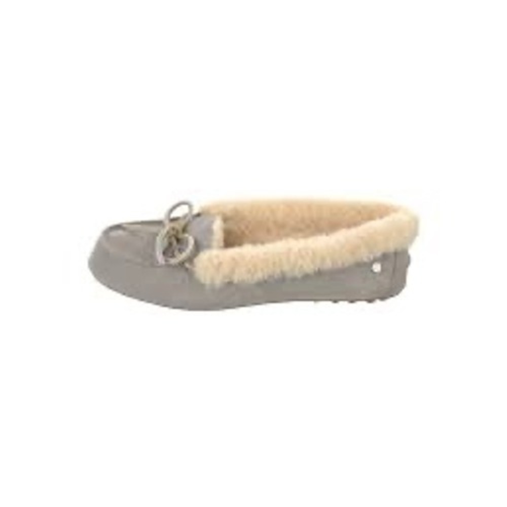 UGG Solana loafer slippers pewter gray shearling lined women's size‎ 10 cozy